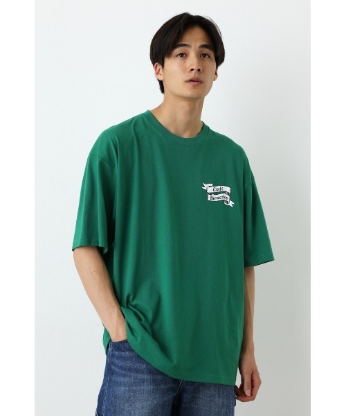 RODEO CROWNS WIDE BOWL(ロデオクラウンズワイドボウル)の「BEER Tシャツ(Tシャツ/カットソー・レディース・ホワイト/ブラック/グリーン・MEDIUM/LARGE)」の1枚目の写真