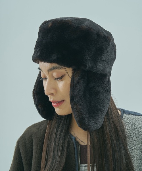 Odds(オッズ)の「(odds)USHANKA(キャップ・レディース・ブラウン/ブラック・ONE SIZE)」の13枚目の写真