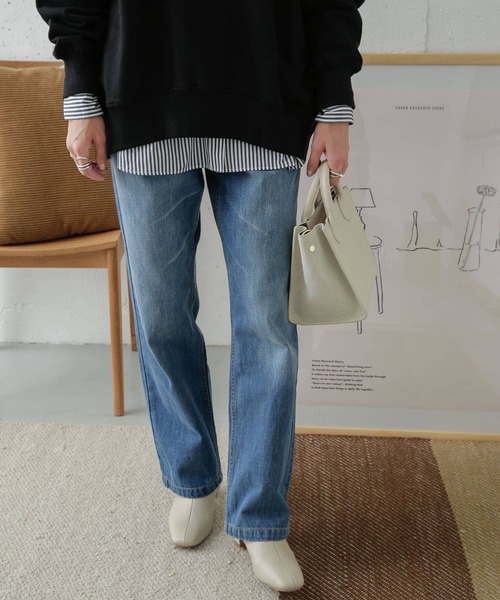 URBAN RESEARCH DOORS(アーバンリサーチドアーズ)の「デニムワイドパンツ(デニムパンツ・レディース・ワンウォッシュ/インディゴブルー・38/40/36)」の19枚目の写真