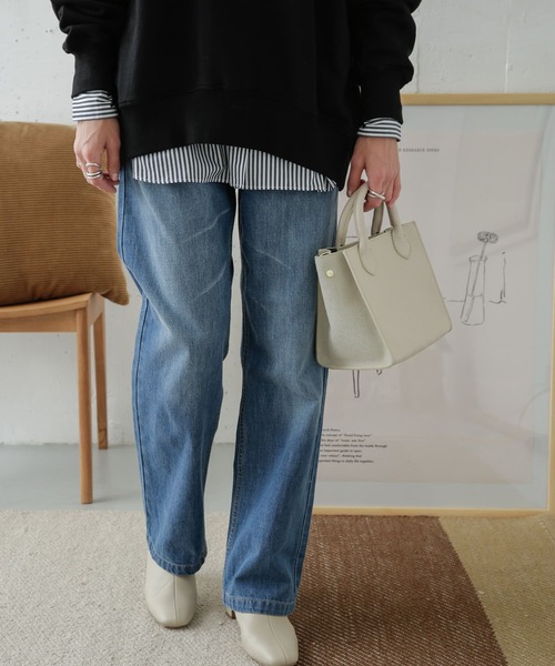 URBAN RESEARCH DOORS(アーバンリサーチドアーズ)の「デニムワイドパンツ(デニムパンツ・レディース・ワンウォッシュ/インディゴブルー・38/40/36)」の20枚目の写真