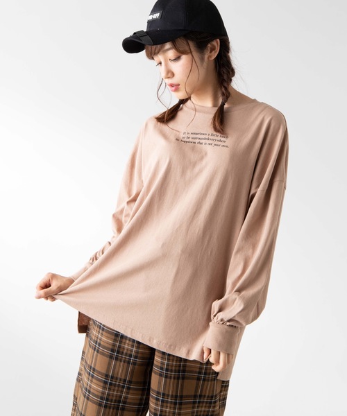 WEGO(ウィゴー)の「WEGO/バックフォトロンT(Tシャツ/カットソー・レディース・ホワイト/ライトブラウン・FREE)」の9枚目の写真