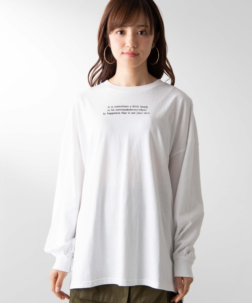 WEGO(ウィゴー)の「WEGO/バックフォトロンT(Tシャツ/カットソー・レディース・ホワイト/ライトブラウン・FREE)」の11枚目の写真