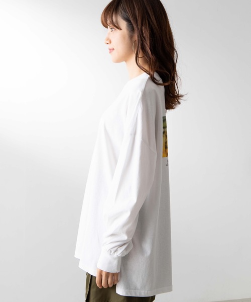 WEGO(ウィゴー)の「WEGO/バックフォトロンT(Tシャツ/カットソー・レディース・ホワイト/ライトブラウン・FREE)」の10枚目の写真