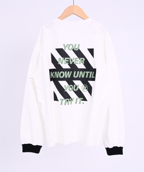 jeans-b(ジーンズベー)の「Jeans-b/ジーンズベー スラッシュロングTシャツ(Tシャツ/カットソー・キッズ・オフホワイト/サンドベージュ/ブラック・160cm/140cm/150cm/130cm)」の5枚目の写真