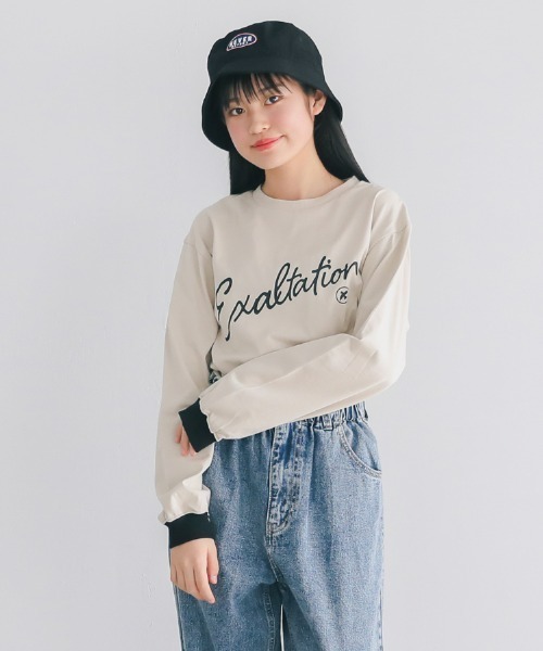 jeans-b(ジーンズベー)の「Jeans-b/ジーンズベー スラッシュロングTシャツ(Tシャツ/カットソー・キッズ・オフホワイト/サンドベージュ/ブラック・160cm/140cm/150cm/130cm)」の22枚目の写真