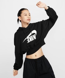 ナイキ スポーツウェア ウィメンズ オーバーサイズド クロップド フレンチテリー プルオーバー パーカー / Nike Sportswear Women's Oversized Cropped French Terry Pullover Hoodie FV7778-010 Black
