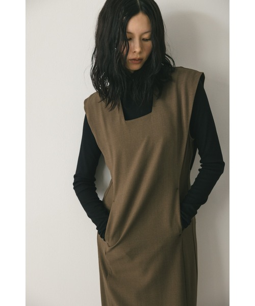 STYLEMIXER(スタイルミキサー)の「ハーフジップハイネックトップ(Tシャツ/カットソー・レディース・ブラック/ベージュ/グリーン・FREE)」の9枚目の写真