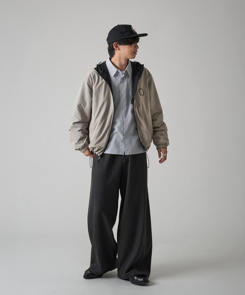kutir(クティール)の「NYLON REVERSIBLE MOUNTAIN PARKER/ナイロンリバーシブルマウンテンパーカー(マウンテンパーカー・メンズ・ネイビー/ライトグレー/ブラック・LARGE/MEDIUM/SMALL)」の12枚目の写真