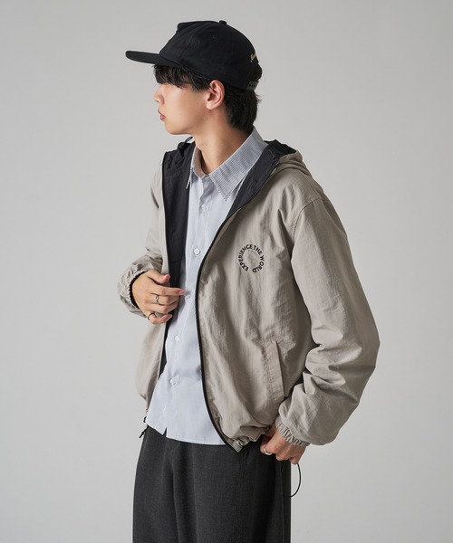 kutir(クティール)の「NYLON REVERSIBLE MOUNTAIN PARKER/ナイロンリバーシブルマウンテンパーカー(マウンテンパーカー・メンズ・ネイビー/ライトグレー/ブラック・LARGE/MEDIUM/SMALL)」の10枚目の写真