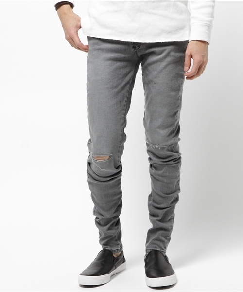 DANKE SCHON(ダンケシェーン)の「DankeSchon/ダンケシェーン/Damege Skinny Pants(その他パンツ・メンズ・ブラック/ホワイト/グレー/ブルー・MEDIUM/LARGE/X-LARGE/SMALL)」の3枚目の写真