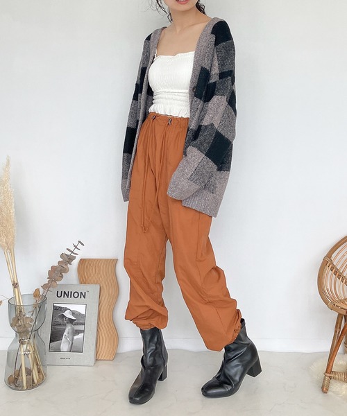 AS KNOW AS plus(アズノゥアズプラス)の「♪ウエストドロスト カーゴパンツ(カーゴパンツ・レディース・ブラック/ブラウン/カーキ・FREE)」の9枚目の写真