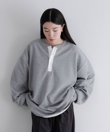 LOWRYS FARM | 【LFM(U)】ワッフルヘンリーネックTLS 640200(Tシャツ/カットソー)