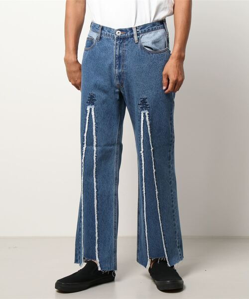 DANKE SCHON(ダンケシェーン)の「DankeSchon/ダンケシェーン/リメイクデニム/RemakeDenim frontboots(デニムパンツ・メンズ・ブラック/ブルー・MEDIUM/LARGE)」の21枚目の写真