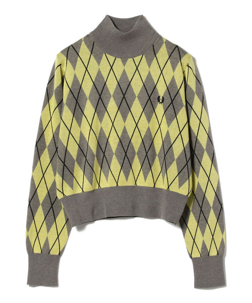 Ray BEAMS(レイビームス)の「FRED PERRY × Ray BEAMS / 別注 アーガイル タートル ニット(ニット/セーター・レディース・ブラウン/グレー・ONE SIZE)」の17枚目の写真