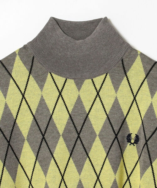 Ray BEAMS(レイビームス)の「FRED PERRY × Ray BEAMS / 別注 アーガイル タートル ニット(ニット/セーター・レディース・ブラウン/グレー・ONE SIZE)」の18枚目の写真