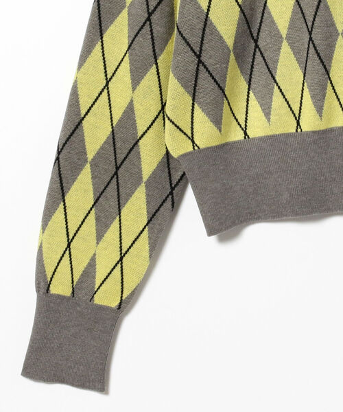 Ray BEAMS(レイビームス)の「FRED PERRY × Ray BEAMS / 別注 アーガイル タートル ニット(ニット/セーター・レディース・ブラウン/グレー・ONE SIZE)」の19枚目の写真