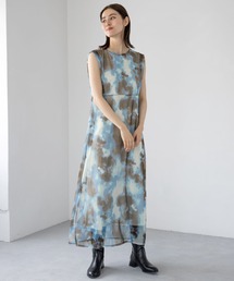 LEPSIM | ぼかし柄シアーノースリワンピース　964253(ワンピース)