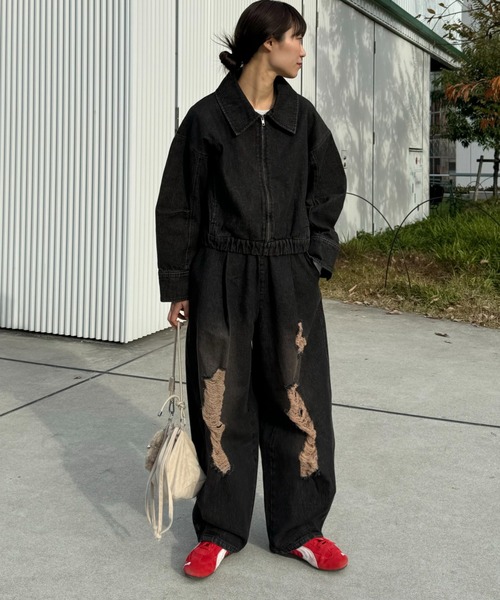 CIAOPANIC TYPY(チャオパニックティピー)の「【UNISEX】デニムショートジャケット/セットアップ対応(デニムジャケット・メンズ・ブルー/ネイビー/ブラック・LARGE/MEDIUM)」の18枚目の写真
