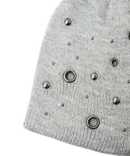 Midnight Move(ミッドナイトムーブ)の「A'GEM/9 × .kom 『MIDNIGHT MOVE/ミッドナイトムーブ』EYELET BEANIE/アイレットビーニー(ニットキャップ/ビーニー・レディース・グレー/アイボリー/ブラック・FREE)」の16枚目の写真