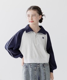 GLOBAL WORK | ヘビロッTEEハーフZIP長袖/311281(Tシャツ/カットソー)