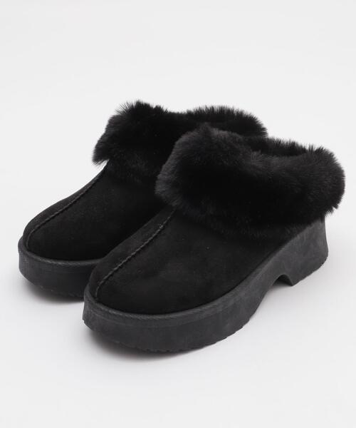 WEGO(ウィゴー)の「WEGO/ムートンタッチサボ(ブーツ・レディース・キャメル/ブラック/その他1・X-LARGE/LARGE/MEDIUM/SMALL)」の6枚目の写真