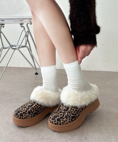 WEGO(ウィゴー)の「WEGO/ムートンタッチサボ(ブーツ・レディース・キャメル/ブラック/その他1・X-LARGE/LARGE/MEDIUM/SMALL)」の21枚目の写真
