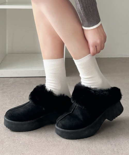 WEGO(ウィゴー)の「WEGO/ムートンタッチサボ(ブーツ・レディース・キャメル/ブラック/その他1・X-LARGE/LARGE/MEDIUM/SMALL)」の19枚目の写真