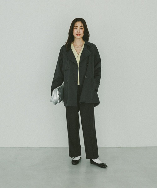 GLOBAL WORK(グローバルワーク)の「お手入れラクラクセットアップ/ストレートパンツ/600999(その他パンツ・レディース・グレイッシュベージュ/ブラック/ベージュ系その他/ネイビー/ブラウン・X-SMALL/LARGE/MEDIUM/SMALL)」の6枚目の写真