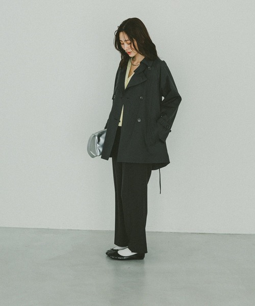 GLOBAL WORK(グローバルワーク)の「お手入れラクラクセットアップ/ストレートパンツ/600999(その他パンツ・レディース・グレイッシュベージュ/ブラック/ベージュ系その他/ネイビー/ブラウン・X-SMALL/LARGE/MEDIUM/SMALL)」の8枚目の写真