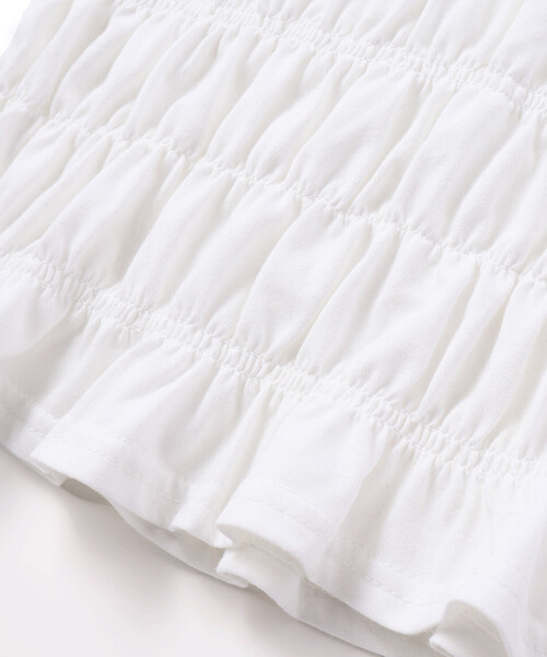 ZIDDY(ジディ)の「シャーリングトップス(130~160cm)(Tシャツ/カットソー・キッズ・ブラック/ホワイト・130cm/150cm/140cm/FREE)」の17枚目の写真