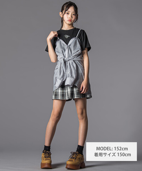 ZIDDY(ジディ)の「オフショルダー2WAY長袖シャツ&半袖Tシャツセット(130~160cm)(シャツ/ブラウス・キッズ・パープル/グレー・FREE/130cm/140cm/150cm)」の13枚目の写真