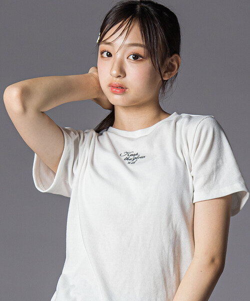 ZIDDY(ジディ)の「オフショルダー2WAY長袖シャツ&半袖Tシャツセット(130~160cm)(シャツ/ブラウス・キッズ・パープル/グレー・FREE/130cm/140cm/150cm)」の15枚目の写真