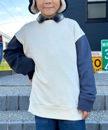 Right-on | 【Refurbish】袖配色 スウェットプルオーバー (カラフル / 個性的 / アクセント / 子供服 / 快適)(スウェット)
