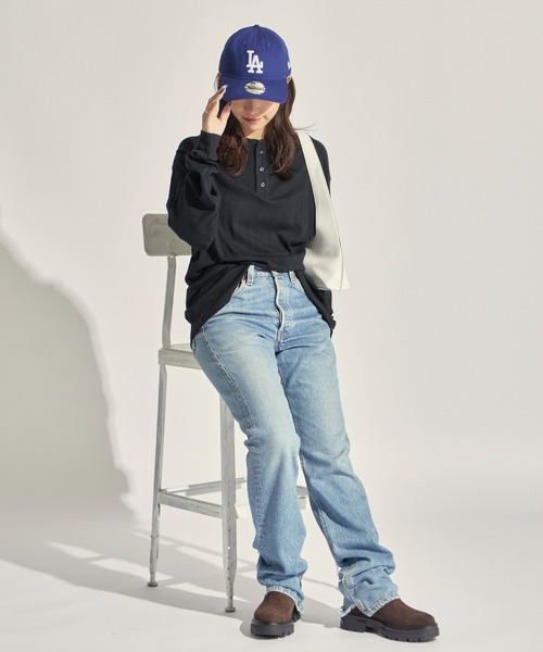 MILLER(ミラー)の「R.P.miller/ミラー パネルリブ CF ヘンリーネック 長袖カットソー H/N 夏服(Tシャツ/カットソー・レディース・ホワイト/ブラック/グレー/ホワイト系/ブラック系・LL/L/M)」の9枚目の写真