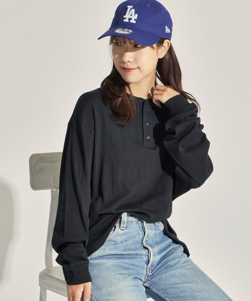 MILLER(ミラー)の「R.P.miller/ミラー パネルリブ CF ヘンリーネック 長袖カットソー H/N 夏服(Tシャツ/カットソー・レディース・ホワイト/ブラック/グレー/ホワイト系/ブラック系・LL/L/M)」の7枚目の写真