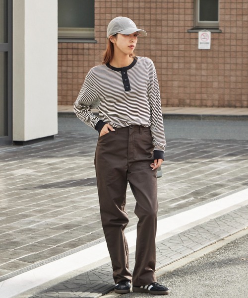 MILLER(ミラー)の「R.P.miller/ミラー パネルリブ CF ヘンリーネック 長袖カットソー H/N 夏服(Tシャツ/カットソー・レディース・ホワイト/ブラック/グレー/ホワイト系/ブラック系・LL/L/M)」の19枚目の写真