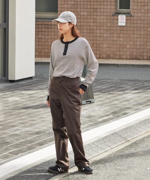 MILLER(ミラー)の「R.P.miller/ミラー パネルリブ CF ヘンリーネック 長袖カットソー H/N 夏服(Tシャツ/カットソー・レディース・ホワイト/ブラック/グレー/ホワイト系/ブラック系・LL/L/M)」の20枚目の写真