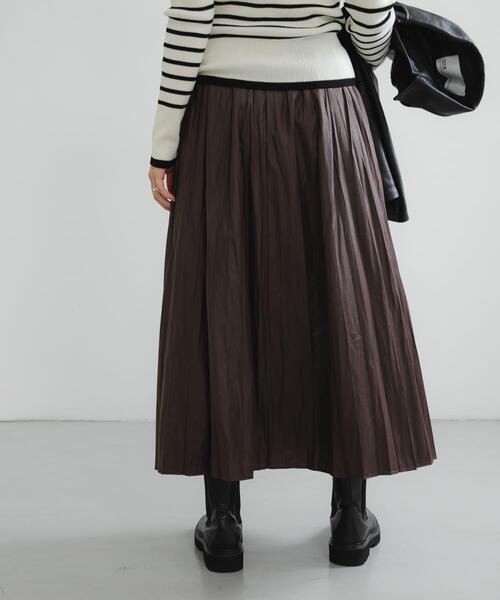 URBAN RESEARCH(アーバンリサーチ)の「チンツプリーツスカート(スカート・レディース・ブラック系その他/グレー系その他/ブラウン/ネイビー・FREE)」の5枚目の写真