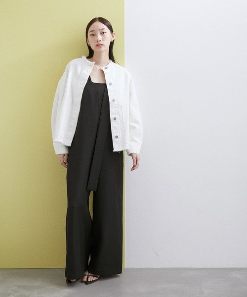 ADAM ET ROPE'(アダムエロペ)の「【サステナブル・WEB限定】カットオフデニムジャケット(デニムジャケット・レディース・ブルー/ホワイト・FREE)」の21枚目の写真