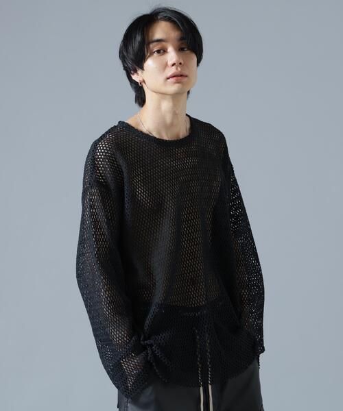 DANKE SCHON(ダンケシェーン)の「DankeSchon/ダンケシェーン/MESH L/S TEE(Tシャツ/カットソー・メンズ・グレー/ホワイト/ブラック・F)」の16枚目の写真