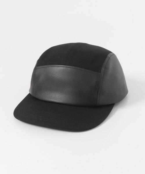 KIJIMA TAKAYUKI(キジマ タカユキ)の「KIJIMA TAKAYUKI DUCK&GOAT SKIN JET CAP(キャップ・メンズ・ブラック・2)」の1枚目の写真