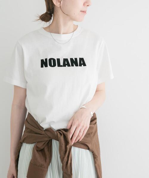 ITEMS URBANRESEARCH(アイテムズ アーバンリサーチ)の「フロッキープリントTシャツ(Tシャツ/カットソー・レディース・ライトブルー/ライトベージュ/チャコールグレー/ホワイト・FREE)」の9枚目の写真