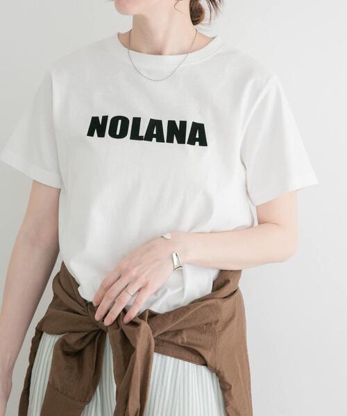 ITEMS URBANRESEARCH(アイテムズ アーバンリサーチ)の「フロッキープリントTシャツ(Tシャツ/カットソー・レディース・ライトブルー/ライトベージュ/チャコールグレー/ホワイト・FREE)」の10枚目の写真