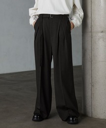 SERACE | 【SERACE】Wide straight wool like belted slacks / ワイドストレートウールライクベルテッドスラックス(スラックス)