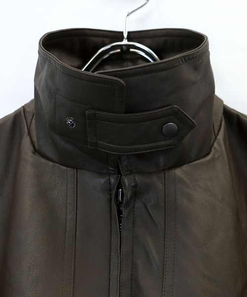 Vintage-like synthetic leather A-2 jacket/ヴィンテージライク PU レザー A-2 ジャケットの6枚目の写真