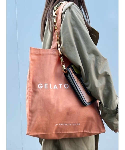 gelato pique(ジェラートピケ)の「ホビートートバッグ(トートバッグ・レディース・ブラック/パープル/レッド/オフホワイト/ピンク/イエロー/オレンジ/ブルー/グリーン/ブラウン/ベージュ/コーラル・FREE)」の12枚目の写真