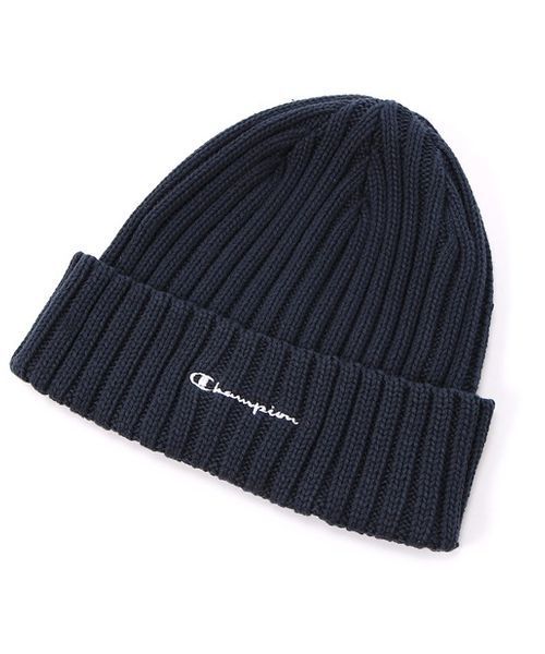 Champion(チャンピオン)の「【Champion】コットンワッチキャップ (ニットキャップ/ビーニー・メンズ・ネイビー/マスタード/ダークブラウン/レッド/グレー/ブラック/ライトピンク/ライラック/ライム・フリー)」の5枚目の写真