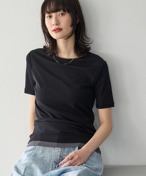 meilmada(メイルマダ)の「《追加》メッシュシアーTシャツ(Tシャツ/カットソー・レディース・ブラック/ホワイト/チャコールグレー・FREE)」の20枚目の写真