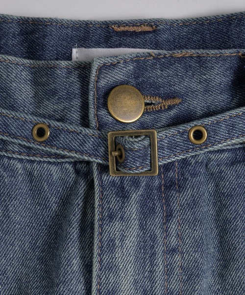 MUHET(ミュエータ)の「belted curve denim pants / ベルト付きカーブデニムパンツ(デニムパンツ・レディース・ライトインディゴブルー/インディゴブルー/ブラック/ブルー系その他・LARGE/MEDIUM/SMALL)」の15枚目の写真