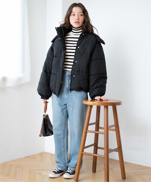 WEGO(ウィゴー)の「WEGO/2WAYパテッドジャケット(ダウンジャケット/コート・レディース・ブラック/グレー/サックスブルー/オフホワイト・SMALL/MEDIUM)」の21枚目の写真
